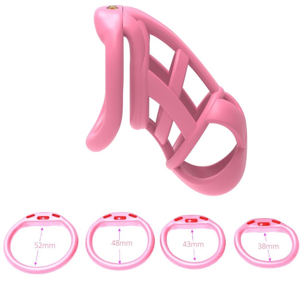 Male Penis Chastity Cage Set Mini Small Long Bird Chastity Cage With 4 Cock Rings Penis Lock Bondage Slave Man Sex Toy