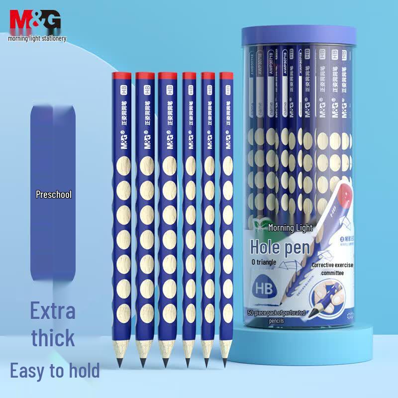 M&G HB Ergonomic Triangular Pencils - 30 Pack синий