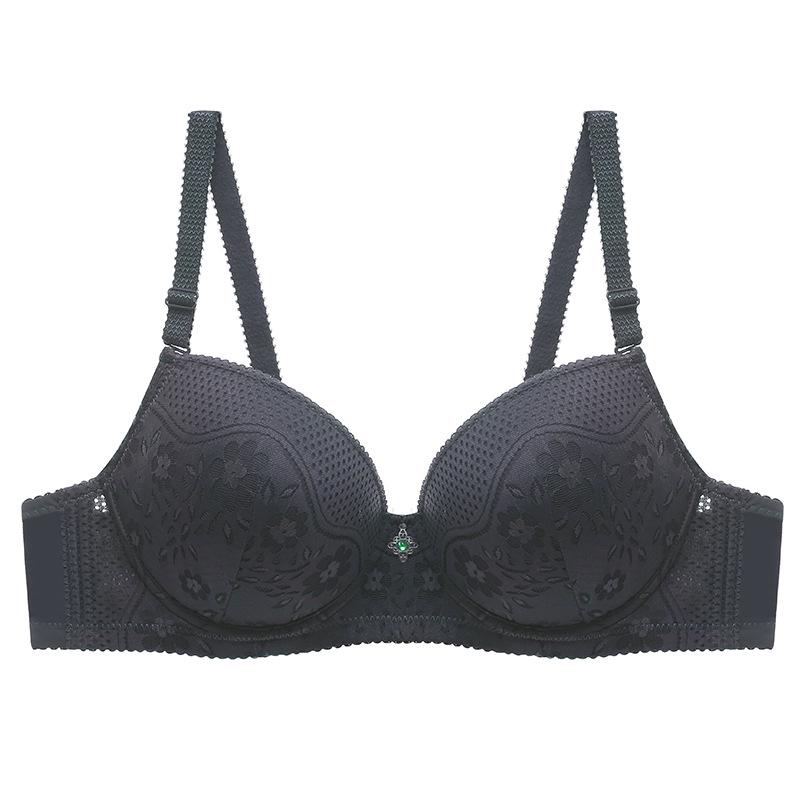 European & American Plus Size Underwire Push-up Jacquard Lingerie Bra