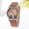 Top New Famous Vintage Casual Quartz Watch Women Leather Strap Dress Watches Relogio Feminino Rainbow Color Number Clock