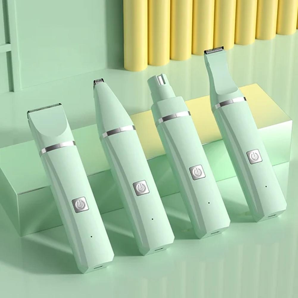 4-in-1 Multifunktionale Elektrische Hundehaarschneidemaschine für die Fellpflege Akku-Rasierer Trimmer Geräuscharmes Haustierwerkzeug