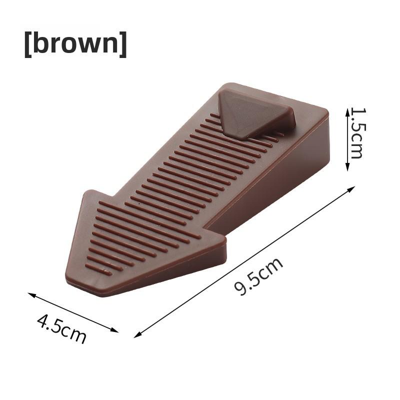 

1 шт. Безопасный силиконовый стопор для двери, блокиратор, клин, дверной упор, фиксатор двери, защита от столкновений, стоп 1PCS коричневый