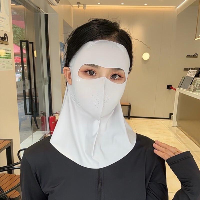 Women's Summer Anti-UV Ice Silk Sunshade Face Mask Neck Protector