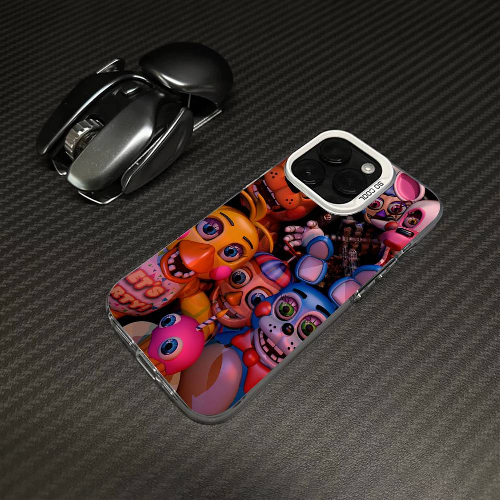 F-FNAF Five-nights-At-Freddys Phone Case For iPhone 17 16 15 14 13 12 11 Pro Max Plus Pro Colorful Shell