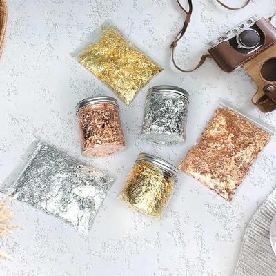 3G Glitter Gold Leaf Foil Colored Tissue Paper Wrapping Decor Quilling Scrapbook Paper Hand Made Fillings Materials Art Supplies