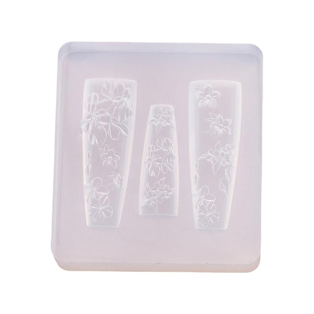 Floral 3D Nail Art Silicone Mold for Stylish and Intricate Designs Professional Nail Mold Nail Accesory for Manicurists
