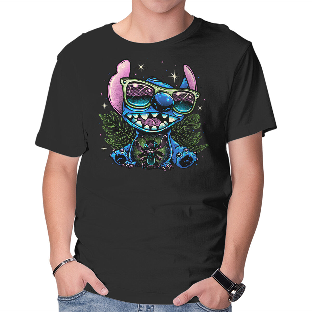 Unisex Crew Neck T-Shirt Tropical Visitor Graphic Short Sleeve Casual Tee XXL