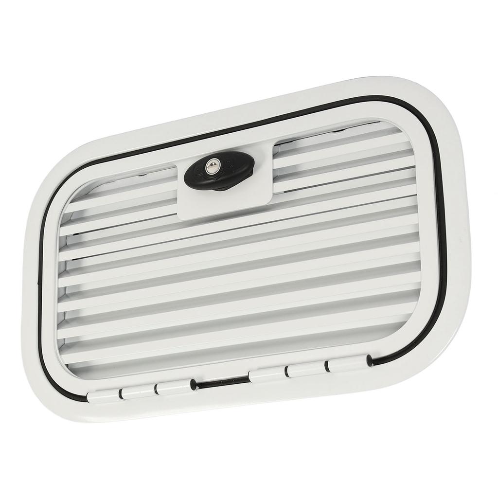 15.6x11.2inch RV Grilled Access Hatch Cargo Compartment Storage Door Lid Hatch Ventilation Warehouse Door for Trailers