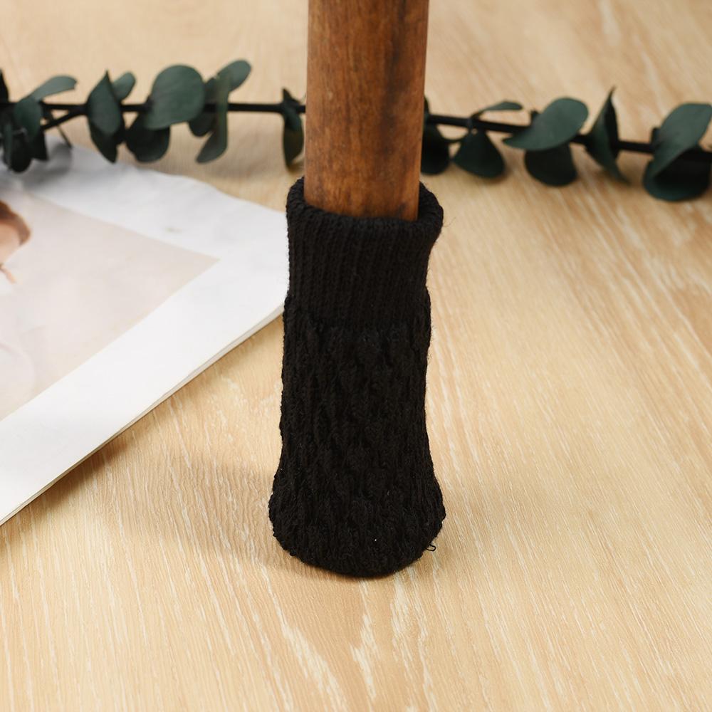 

Вязание двойного утолщенного бесшумного чехла на ножку стула чёрный