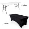 4/6/8FT Full Elastic Banquet Table Cloth Cover Bar Meeting Outdoor Wedding Birthday Party Hotels Decoration Tablecloth