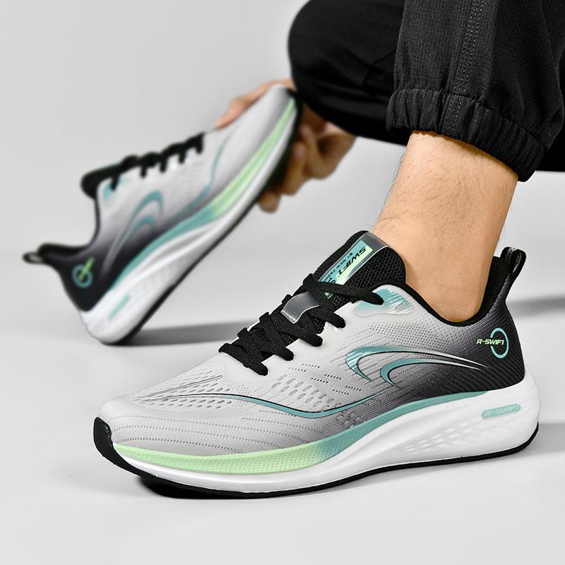 summer mesh breathable lightweight large size sports shoes student high school entrance examination carbon board racing special running shoes