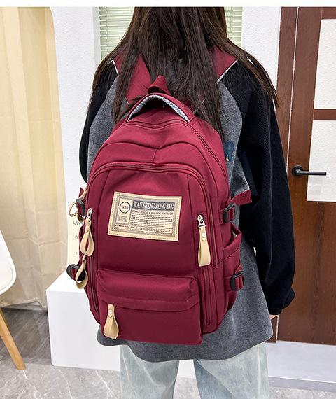 

TS JYL laptop bag,Japanese Casual Simple Backpack New Large Travel Junior Senior Student One size fits all червоний