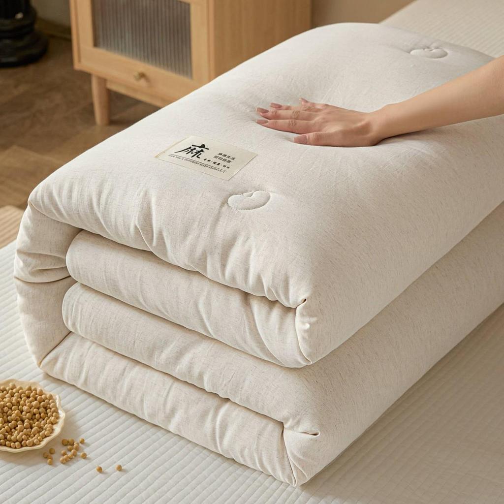 Warme Winterdecke: Superweiche Baumwoll-Leinen-Mischung mit Sojabohnenfaser