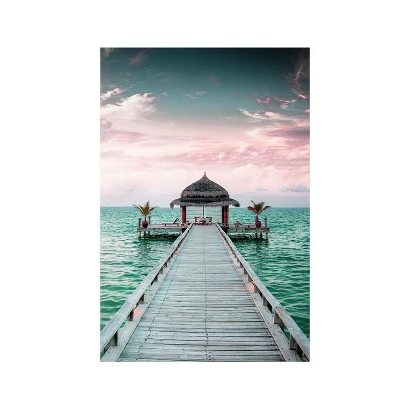Decorative Poster Beach Ocean Summer Theme Wall Poster Prints Canvas Painting Wall Art Pictures Living Room Office Decorative