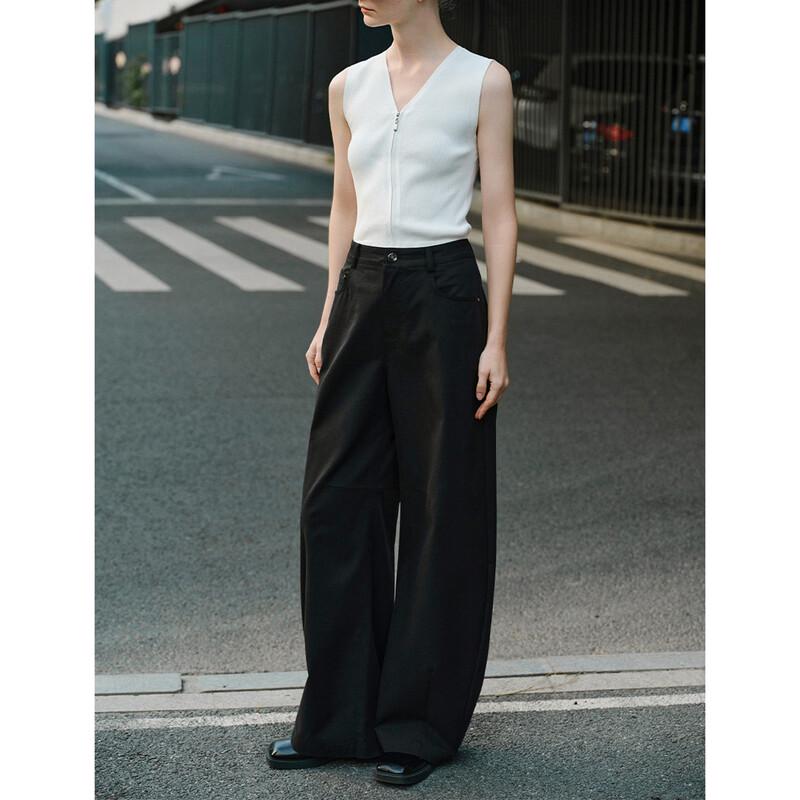 GIOVANNI VALENTINO Women's Wide-Leg Casual Trousers