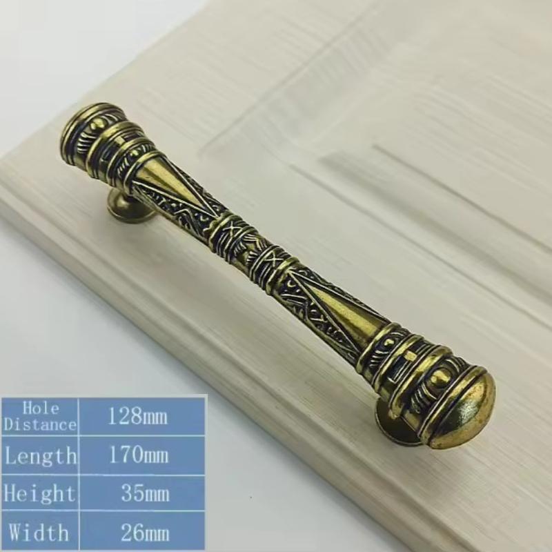 Antique Drawer Pull Jewelry Box Wardrobe Cabinet Key Handle Gift Box Jewelry Box Handle Hole Pitch 58mm