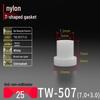 T-förmiger Nylon-Kunststoff-Dichtungsring und Schraubwellenhülse (Für dich: M2-M35)