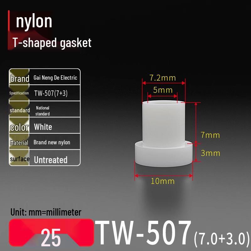 T-förmiger Nylon-Kunststoff-Dichtungsring und Schraubwellenhülse (Für dich: M2-M35)