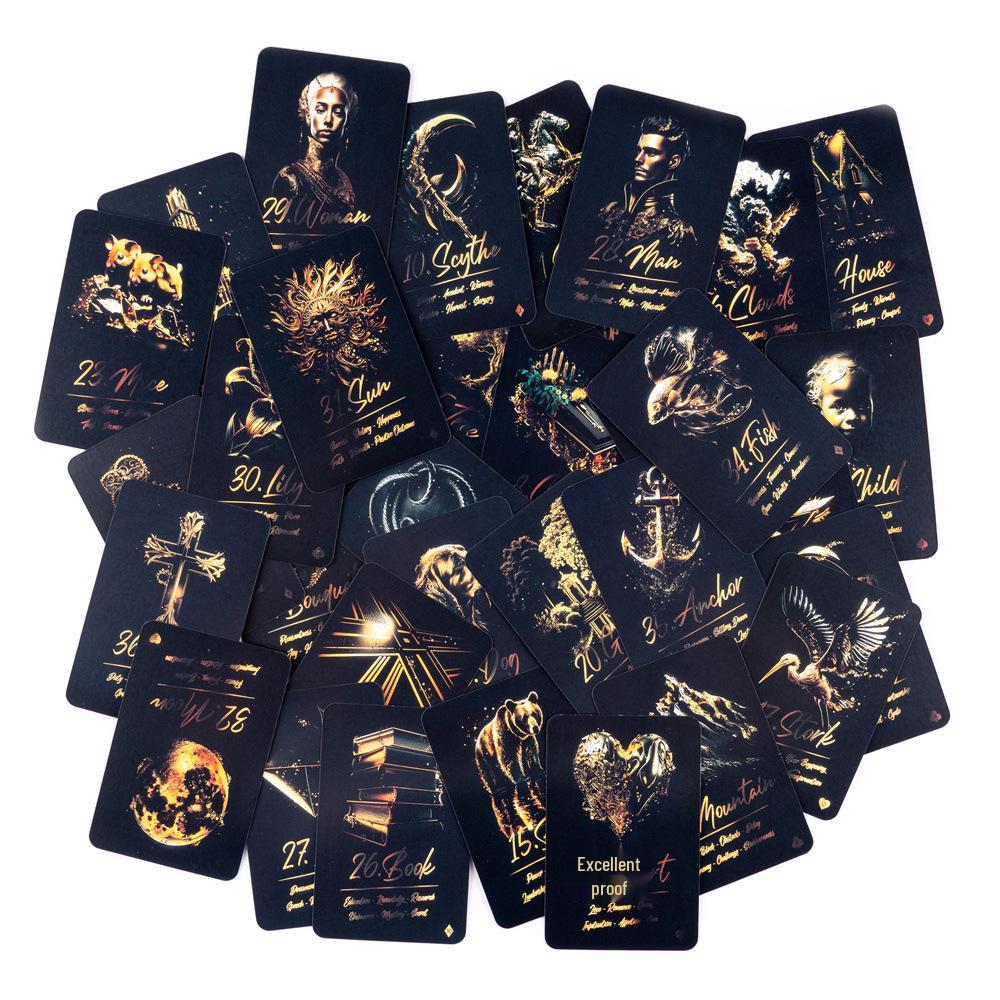 Golden Gradient Lenormand Cards