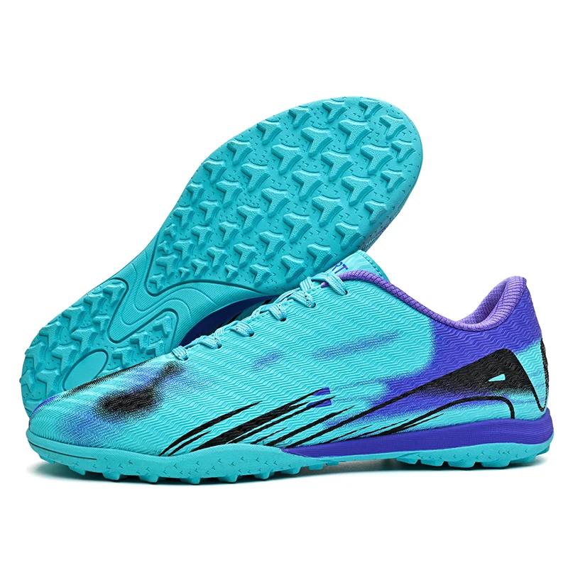 New Mens Outside Soccer Shoes Cleats Professional Football Shoes Kid Football Field Boots Plush Comfort Anti-Skid Training Athletic Shoes