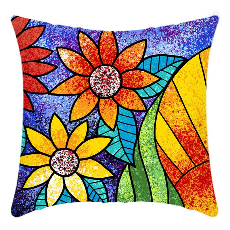 New Pillowcase Art Abstract Exaggerated Letter Printing Pillow Home Sofa Cushion Cover