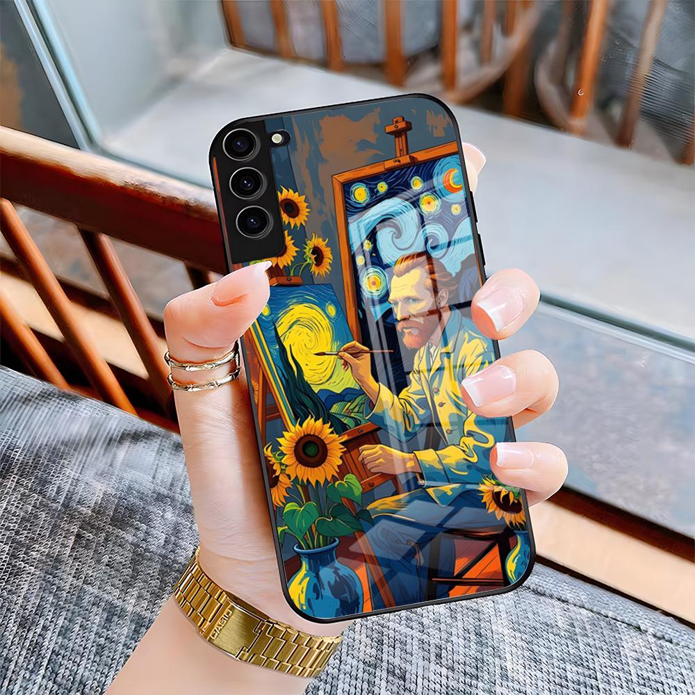

Vincent Van Gogh Phone Case For Samsung A25 A13 A33 5G A54 A36 A35 A56 A52 A14 Shockproof Glass Cover Samsung A23