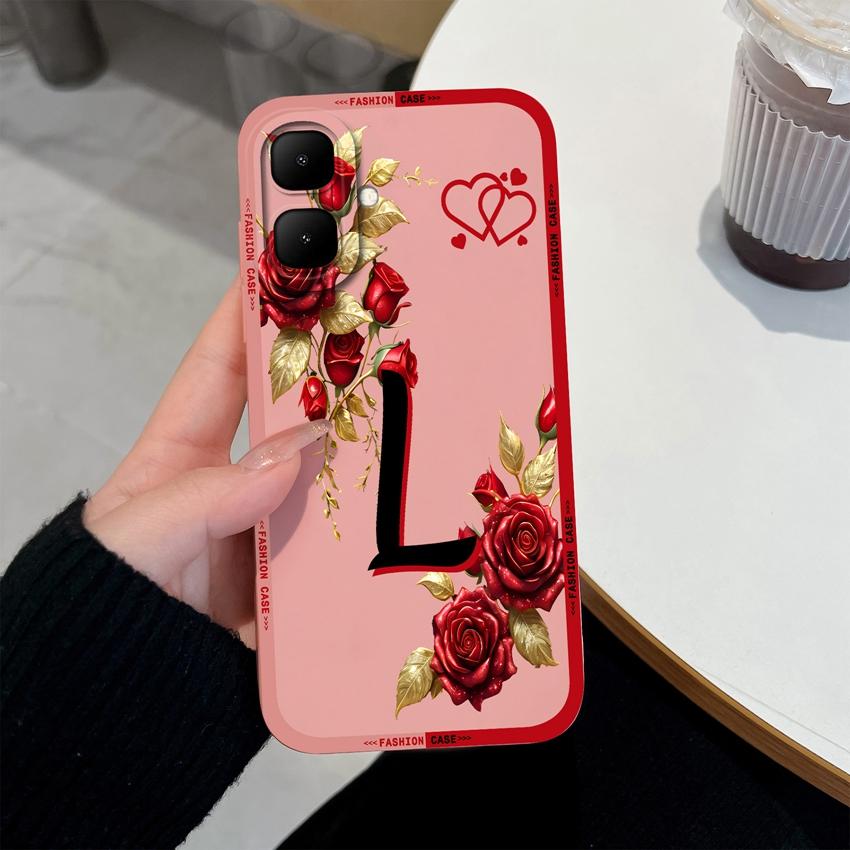 Pretty Flower Letter Pattern Case For Infinix Smart 10 9 8 7 Plus GT 30 20 10 Zero 30 Phone Cover Soft Matte Silicone Dustproof Shell For Infinix Capa