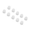 10 Pcs Sound Amplifier Dome Soft Silicone Anti Static Dual Layer Closed Sound Aid Tips