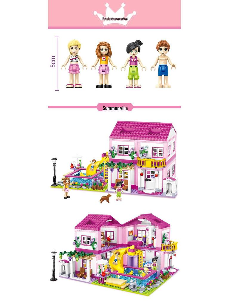 Chao Bao 7348 Castel de Gheață și Zăpadă: Compatibil cu Cărămizi Lego - Jucărie de Asamblare Puzzle pentru Copii
