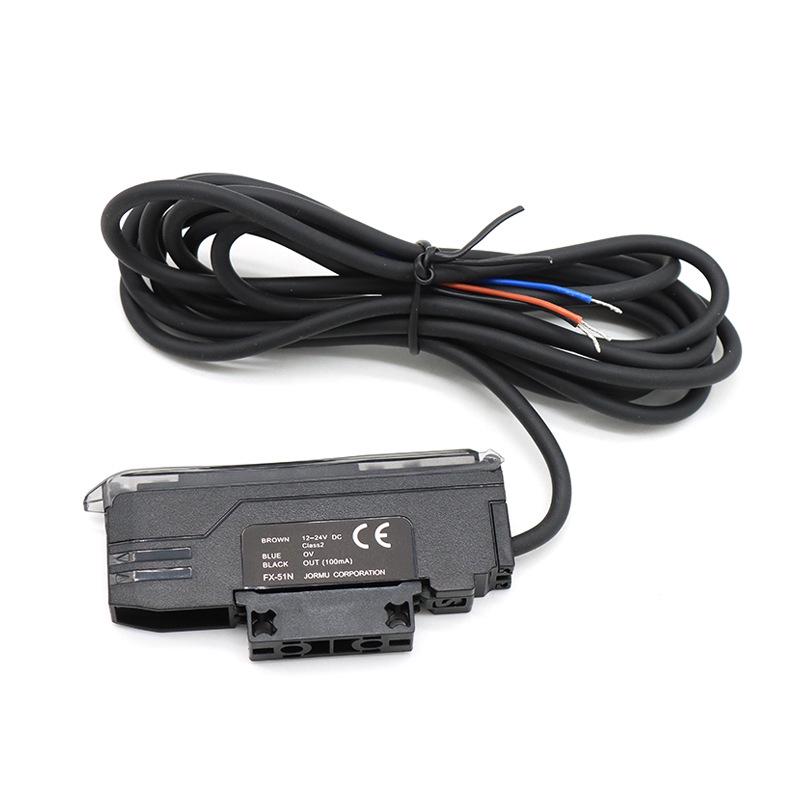 JORMU FX-51N/51P Fiber Optic Sensor Amplifier with NPN/PNP Digital Display and Delay Function