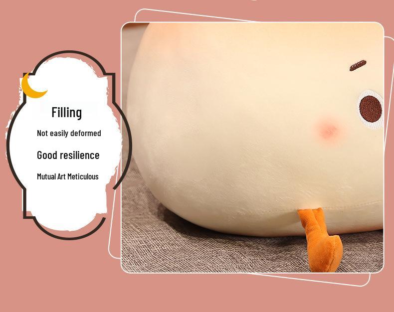 Cute Steamed Bun-Inspired Plush Pillow - Girlish Heart Cushion for Bed or Office