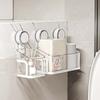 Removable Suction Cup Storage Rack Wall Mounted Shower Shelf Simple Spice Rack  for Home