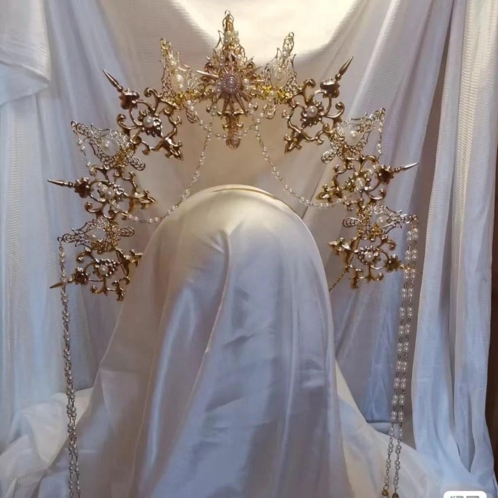 Halloween costume headband party dance party decoration hair accessories gold gorgeous jewelry crown accessories