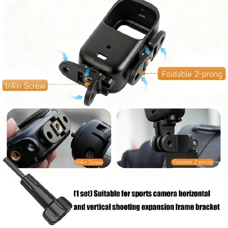 MultiPurpose Camera Frame Foldable Claw Clip Shockproof Features for Action Camera Various Photography Accessories