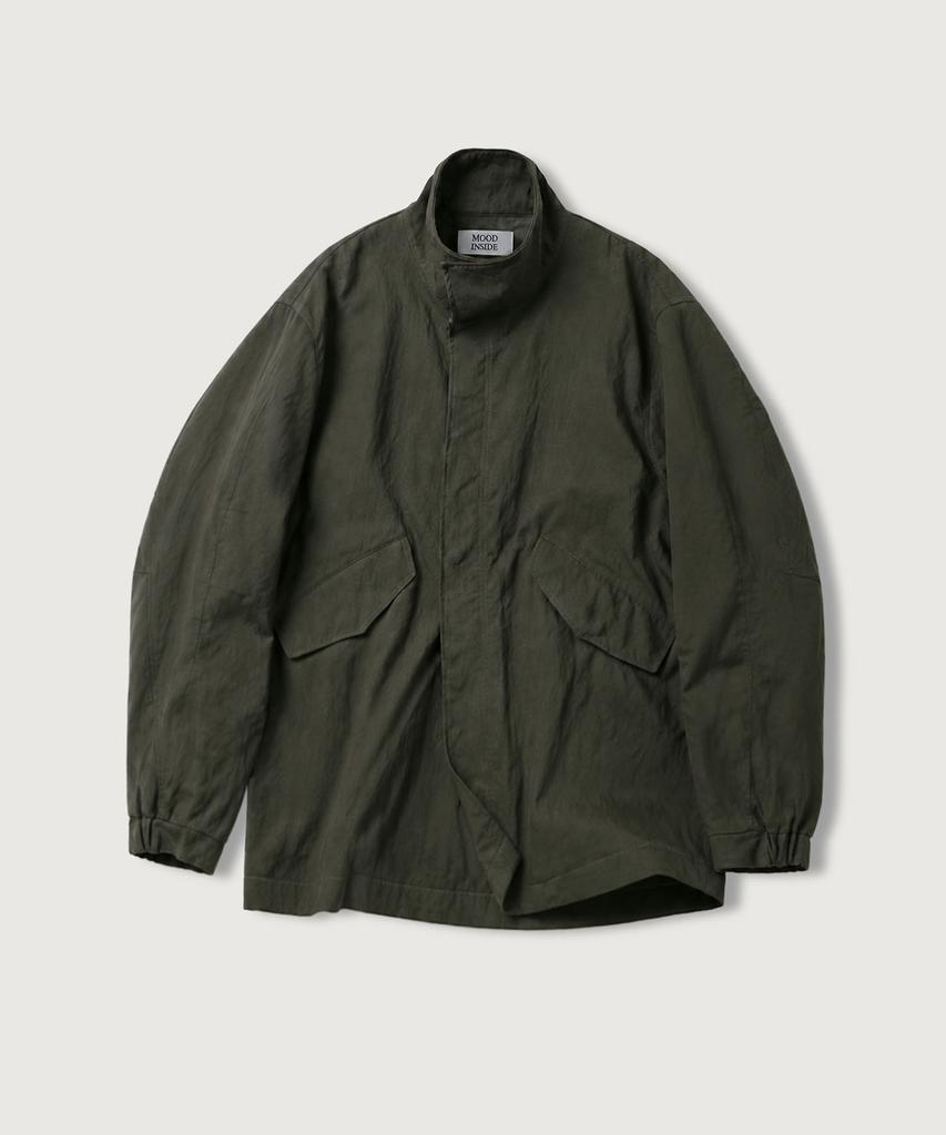 Mood Inside Woman Stand High-Neck Half Field Jacket