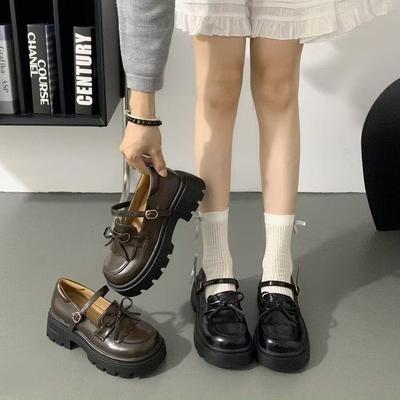 Japanese Jk with Skirt Platform Small Leather Shoes Women's Autumn New British Style Design Sense Mary Jane Single Shoes