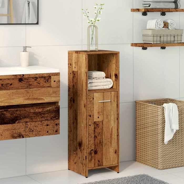 VidaXL Bathroom Cabinet Old Wood 30x30x95 Cm Engineered Wood, Bathroom Storage Cabinet, Cabinet of 856033