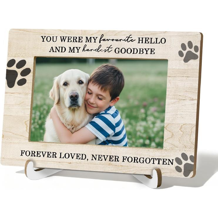 Dog Memory Memorial Gifts 4x6 Picture Frame, Dog Loss Sympathy Gifts Photo Frame, Pet Dogs in Loving Memory Picture Photo Frames 4"x6"for Desk