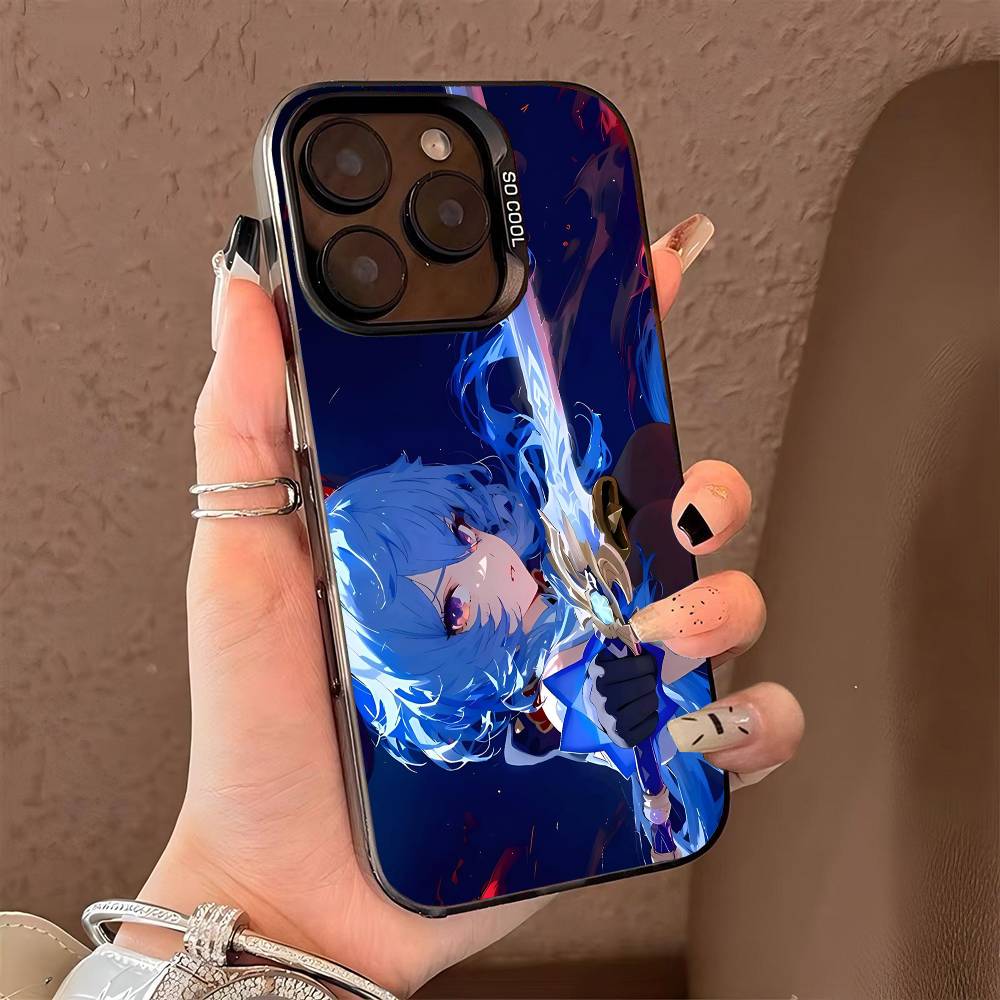 ganyu genshin impact  phone case for iPhone 17 17Air 16 15 14 13 12 11 Pro Max Plus Colorful Silver