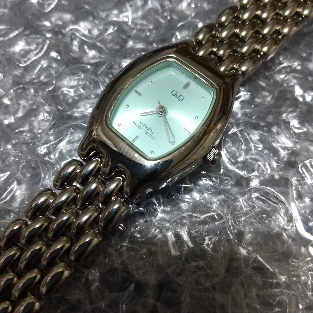 CITIZEN Ice Blue Quartz Japanese 3 Battery Ladies' Q&Q Watch, Movement, Hands.