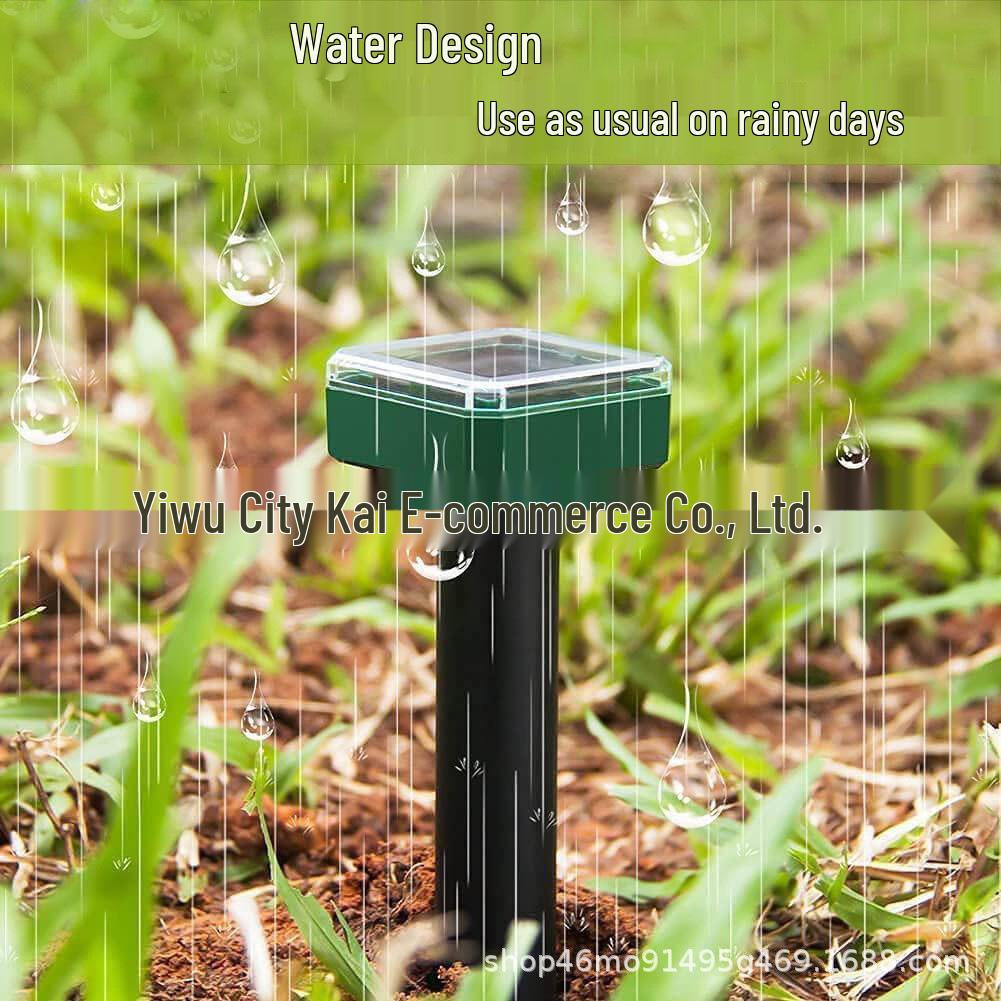 Solar Ultrasonic Animal Repeller: Mouse, Snake, Dog, Bird & Insect Deterrent for Orchards