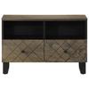 Vidaxl Szafka Pod Telewizor, Czarna, 70X33X46 Cm, Lite Drewno Mango