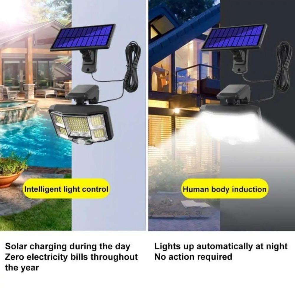 40W Solar Lights Outdoor Motion Sensor 168LED/168COB Waterproof Split Flood Lights With Remote Control For Patio Yard Garden Garage