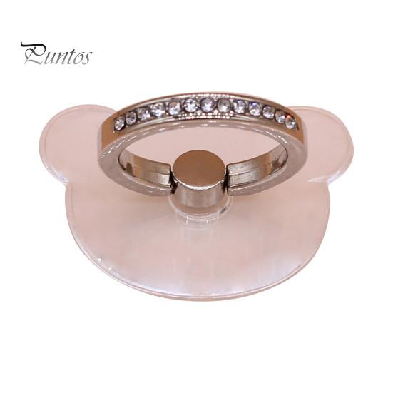 Finger Ring Phone Holder 360 Degree Rotatable Strong Adhesiveness Universal Mini Rhinestone Finger Ring Phone Back Sticker Pad Bracket for Outdoor