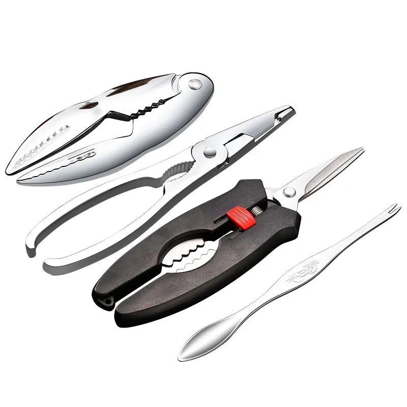 Multifunktionales Meeresfrüchte-Werkzeug Zinklegierung Krallenzangen Krabbennadeln Krabbenscheren Heim-Meeresfrüchte-Werkzeug Gadgets Smarte Restaurant-Accessoires
