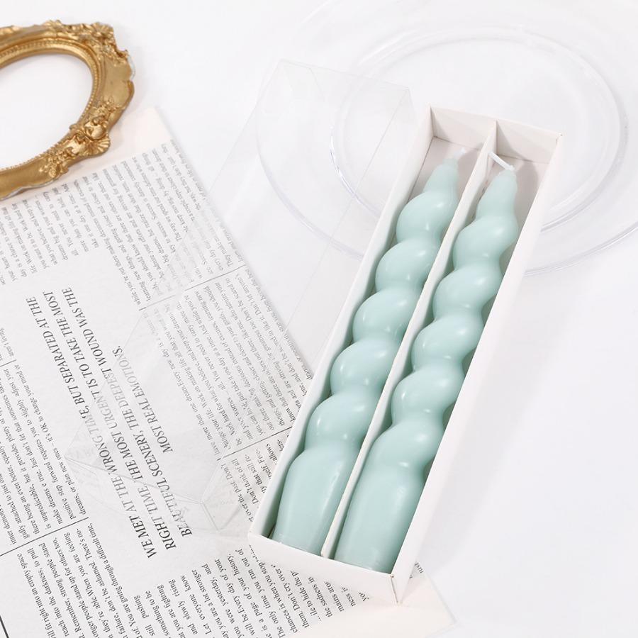 2pcs Ins Style Spiral Long Rod Candle Scented Candle Aromatherapy Soy Wax Candles Wedding Birthday Candle Party Home Decoration