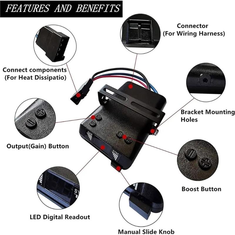 Multiple Axles Compatible Brake Response Optimizer For Trailers Advanced Delay System Lightweight Plastic Housing Hassle Free Setups