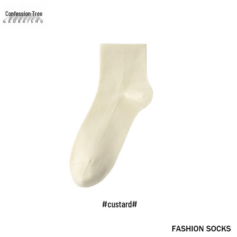 Women's Five-Toe Breathable Cotton Socks - Autumn/Winter Mid-Calf, Sweat-Absorbent, Candy Colors