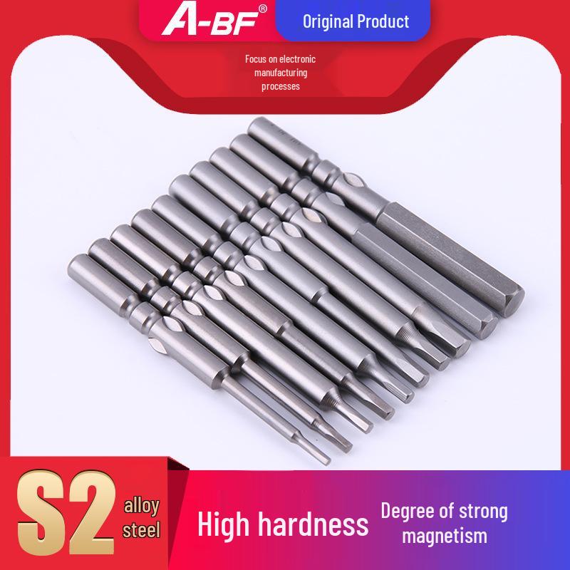 BuFan 6mm Hex Socket Screwdriver Bit Set - S2 Material, High Strength, Strong Magnetic, Multi-Spec Specifications.