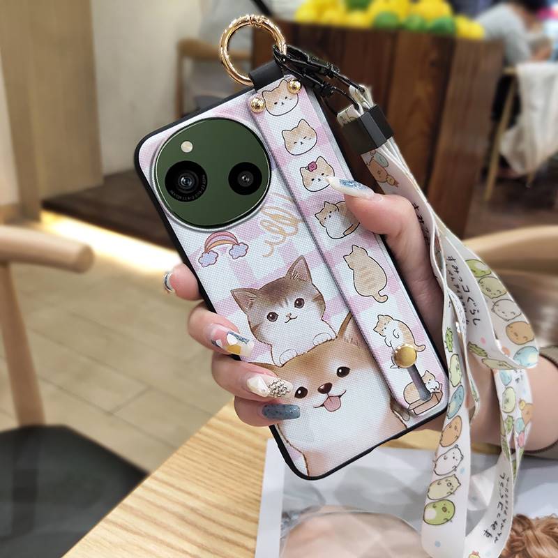 Shockproof Soft Case Phone Case For Sharp Aquos R9/SH-51E Cute Anti-dust Kickstand Waterproof Anti-knock Protective Ring